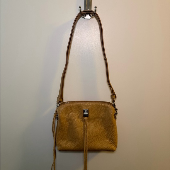 Rebecca Minkoff tan tassel crossbody purse with adjustable strap - Picture 7 of 8